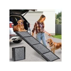 Long and Narrow Folding Dog Ramp for Easy Car and SUV Entry for Large Dogs