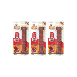 Longlasting Beef Jerky Flavor Chew Toys for Dogs Up to 50 Pounds 3 Pack