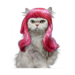 Lovely Wigs for Female Pets Cat and Dog Synthetic Hair Costumes