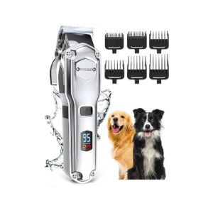 Low Noise Cordless Dog Clippers for Thick Heavy Coats with Stainless Steel Blade