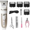 Low Noise Cordless Dog Hair Clippers with Adjustable Trimming Combs for Grooming Needs