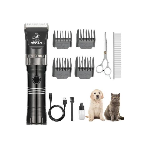 Low Noise Dog Clipper for Cats and Small Dogs with Adjustable Clippers and Trimmers