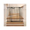 Low-Profile Black Baby Gate with 29-5 Wide Opening for Easy Installation