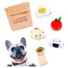 Lunch Bag Themed Dog Toys Set of 6 Squeaky Chew Toys for Small Medium Dogs