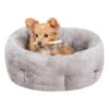 Luxe Faux Fur Self-Warming Pet Bed for Small Breeds Up to 20lbs - Gray