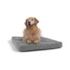 Luxurious Grey Memory Foam Dog Bed for Small Breed Puppies