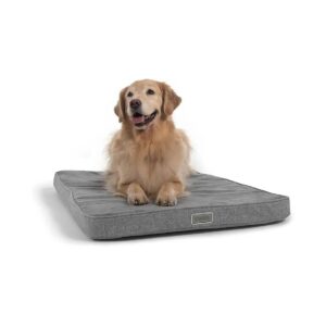 Luxurious Grey Memory Foam Dog Bed for Small Breed Puppies