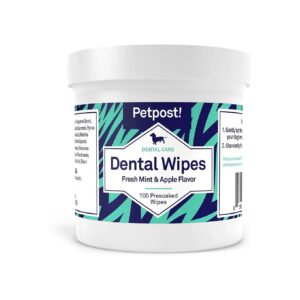 Luxury Cotton Wipes with Natural Tooth Cleaning Solution for Dogs