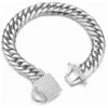 Luxury Dog Collar with Shiny Buckle and Double Cuban Link Chain