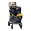 Luxury Dog and Cat Stroller with Extra Large Shopping Basket and Cup Holders