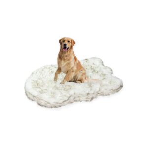 Luxury Faux Fur Orthopedic Dog Bed with Ultra Soft Memory Foam and Waterproof Liner