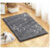 Luxury Pet Rug with Chenille Microfiber, Pawprint Embroidery, and Soft Design