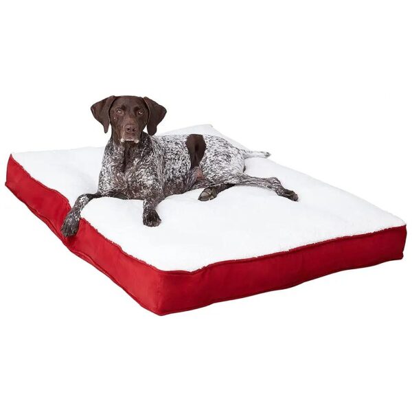 Luxury Sherpa Dog Bed with Machine Washable Cover and Plush Support for Large Dogs