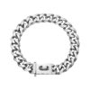 Luxury Silver Cuban Link Chain Collar with Secure Buckle for Small Medium and Large Dogs