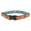 Luxury Small Dog Containment Collar Strap with Crazy Daisy Pattern