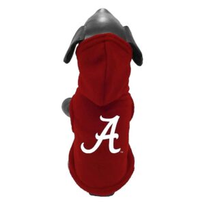 Machine Washable Alabama Crimson Tide Hooded Polar Fleece Dog Jacket for Active Canines