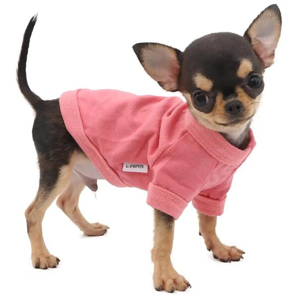 Machine Washable Cotton Dog Tee Shirt for Small Dogs Teacup Chihuahua and Yorkie