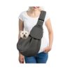 Machine Washable Dog Sling Carrier for Small Breeds with Adjustable Shoulder Strap