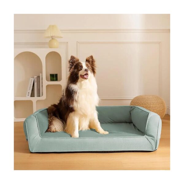 Machine Washable Dog Sofa Bed with Egg Crate Foam for Small Medium Large Dogs and Cats