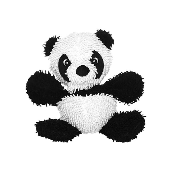 Machine Washable Floatable Soft Microfiber Ball Panda Dog Toy for Interactive Play