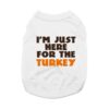 Machine Washable Gray Turkey Dog Shirt for Small Breeds with Gray Fabric