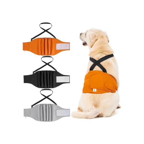 Machine Washable Reusable Male Dog Diapers with Suspenders