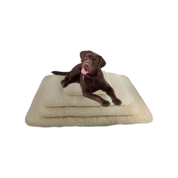 Machine Washable and Dryable Small Dog Bed with Faux Lambskin Sherpa Fabric