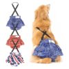 Machine Washable and Dryer Safe Dog Diapers with Suspender for Female Dogs in Heat Cycle