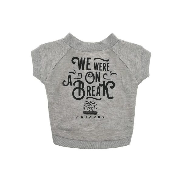 Machine Washable and Lightweight Grey Dog T Shirt with Friends Quote for Small Breed Dogs