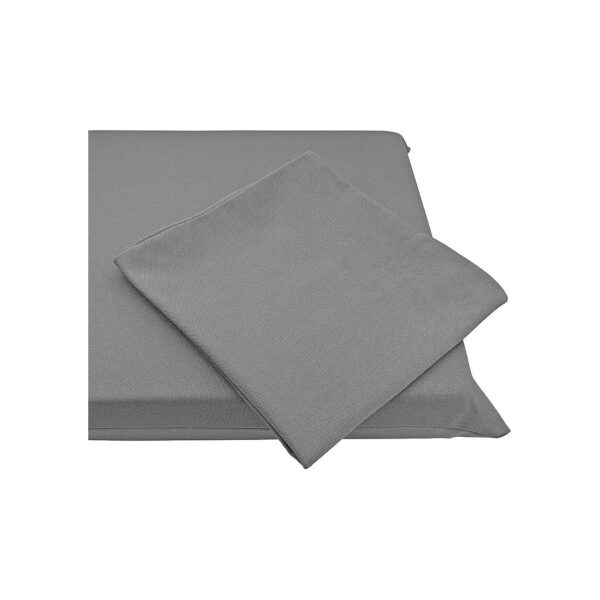 Machine Washable and Waterproof Dog Bed Cover with Soft and Durable Gray Polyester Fabric