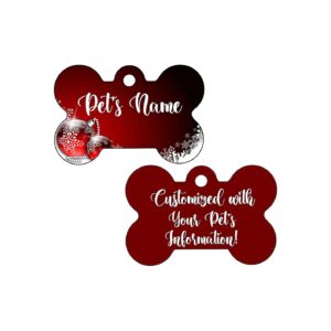 Made 2-Sided Pet Tag with Holiday Theme and Customizable Text Options