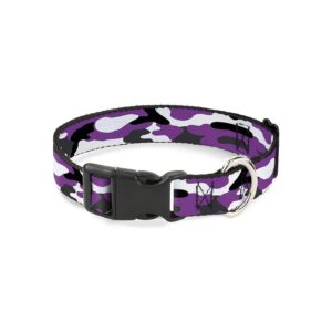 Made Camo Polyester Dog Collar with Adjustable 1-Inch Width