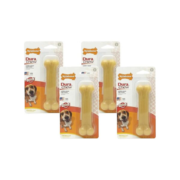 Made Dog Bone Chew Toy Pack of 4 for Small to Medium-Sized Dogs