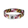 Made Dog Collar with Seatbelt Buckle Maryland Flag 15-26