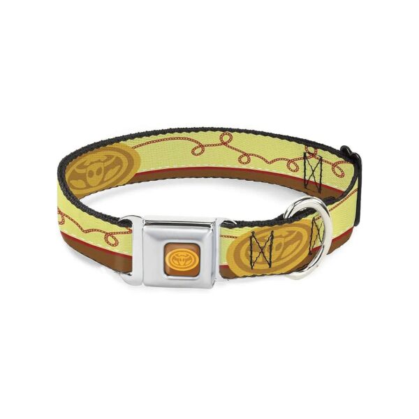 Made Dog Collar with Seatbelt Buckle and Magnetic Closure 18-32 Inches 5 Wide Multicolor