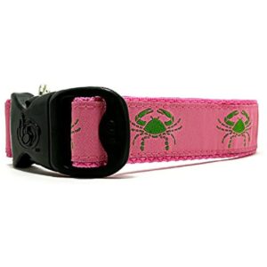 Made Nautical Green Crab Dog Collars for Medium Large X-Large Dogs