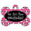 Made Pink Metal Dog ID Tag with Font Customization Options