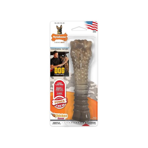 Made in USA Durable Dog Chew Toy with Chicken Flavor for Large Dogs