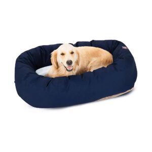 Majestic Pet Round Bed for Large Dogs with Bolster for Spine Support