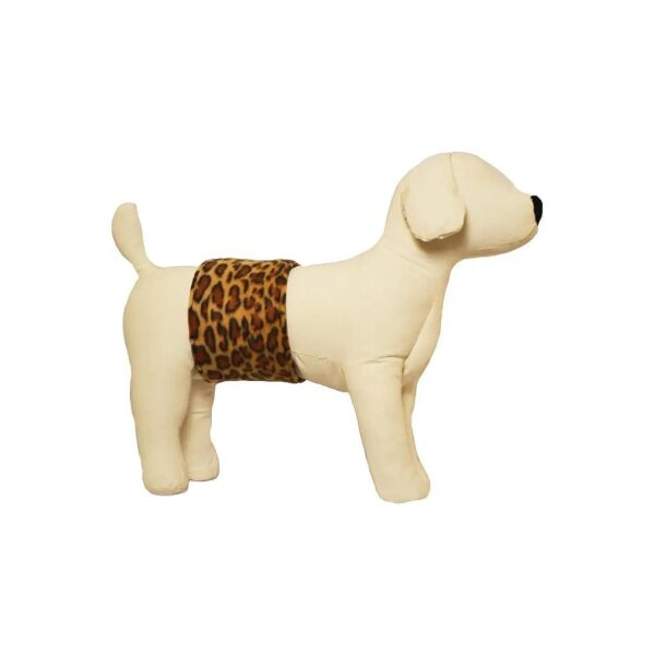 Male Dog Belly Band for Incontinence and Training, Leopard Print, Large 20-22'