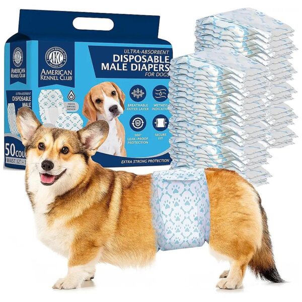 Male Dog Disposable Diapers with Wetness Indicator and Leakproof Protection