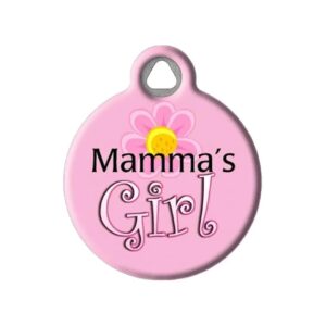 Mama's Girl Large Stainless Steel Pet ID Tag with Customized Information