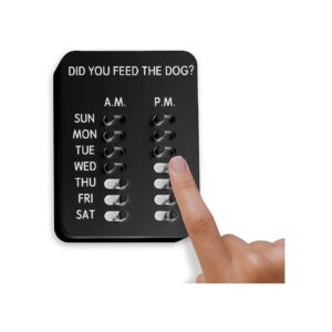 Manual Pet Feeding Reminder Device with Magnetic Mounting