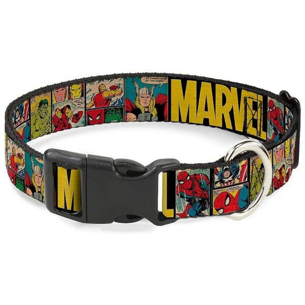 Marvel Comic Panels Dog Collar for Small Breeds 9-15" Neck Size