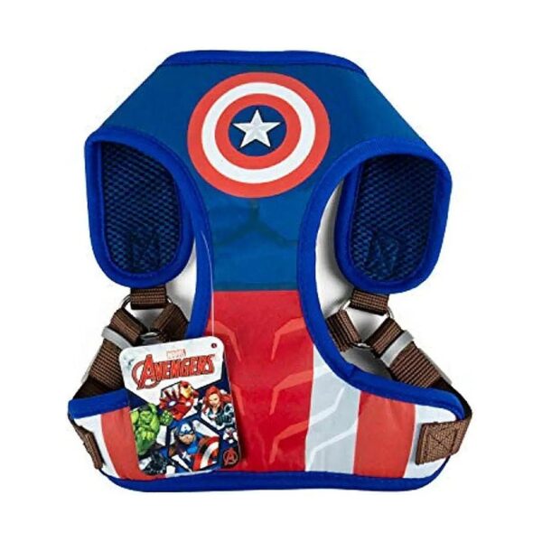 Marvel Comics Inspired Red White and Blue Small Dog Costume Harness