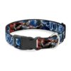 Marvel Comics Licensd Dog Collar with Thor Hammer Design and Plastic Buckle