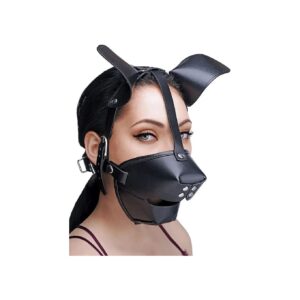 Master Series Puppy Play Hood and Breathable Ball Gag for Breathable Baby Ball Gag