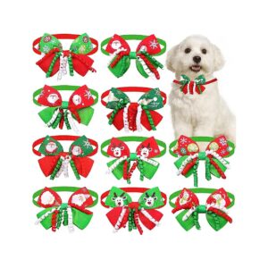 Masuepet Christmas Dog Hair Bows and Bowties for Uniquely Styled Pets