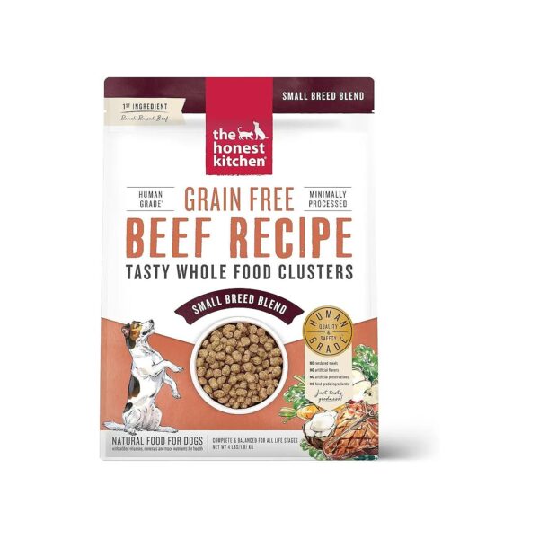 Meat Based, Low Glycemic, Whole Grain Free Beef Dry Dog Food for Small Breed Dogs