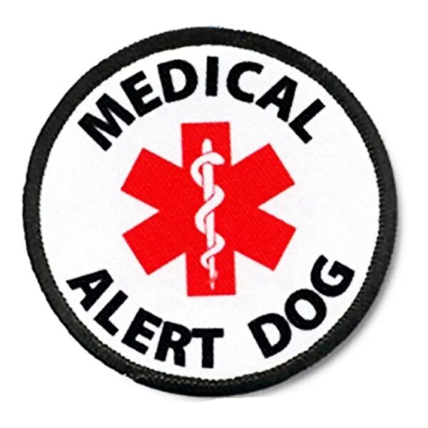 Medical Alert Embroidery Patch, Loop and Hook Attachment